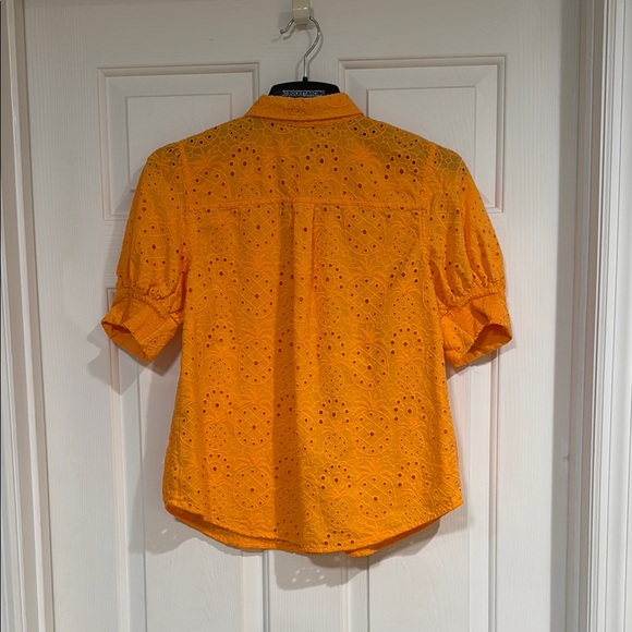 Chico's Orange Eyelet Blouse - Picture 2 of 2